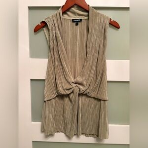 Express Ribbed Champagne Sleeveless Top size Large